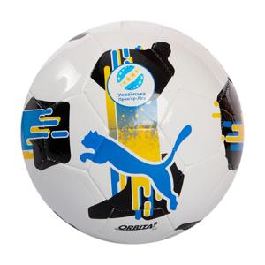М'яч футбольний Puma Orbita UPL (MS) білий, чорний, жовтий, блакитний Уні